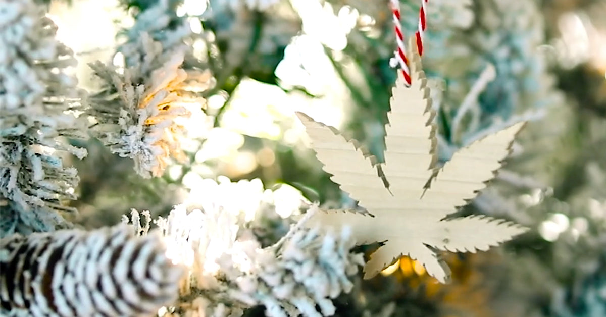 DIY Wood Hemp Leaf Ornament