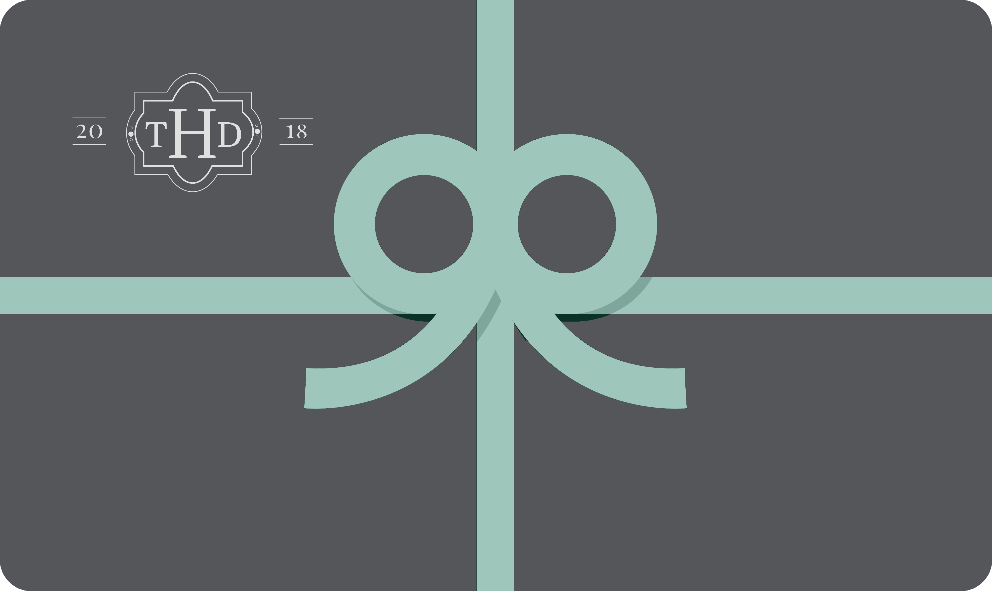 Digital gift card for The Hemp Division, featuring a minimalist design with a bow and logo. Perfect for gifting.