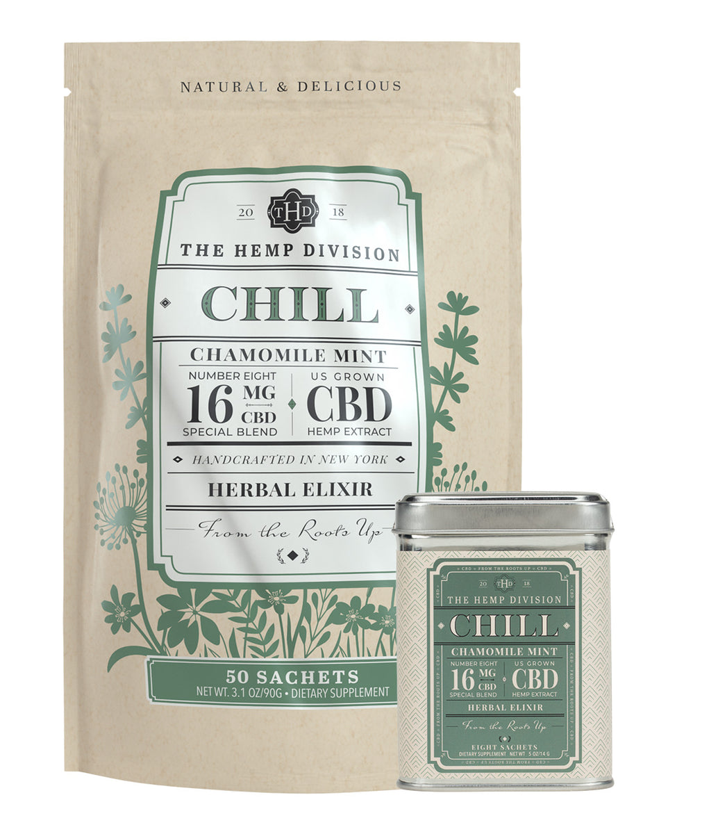 Chamomile Mint Bundle – 16 MG CBD | 8 Sachets & 50 Sachets | Relax
