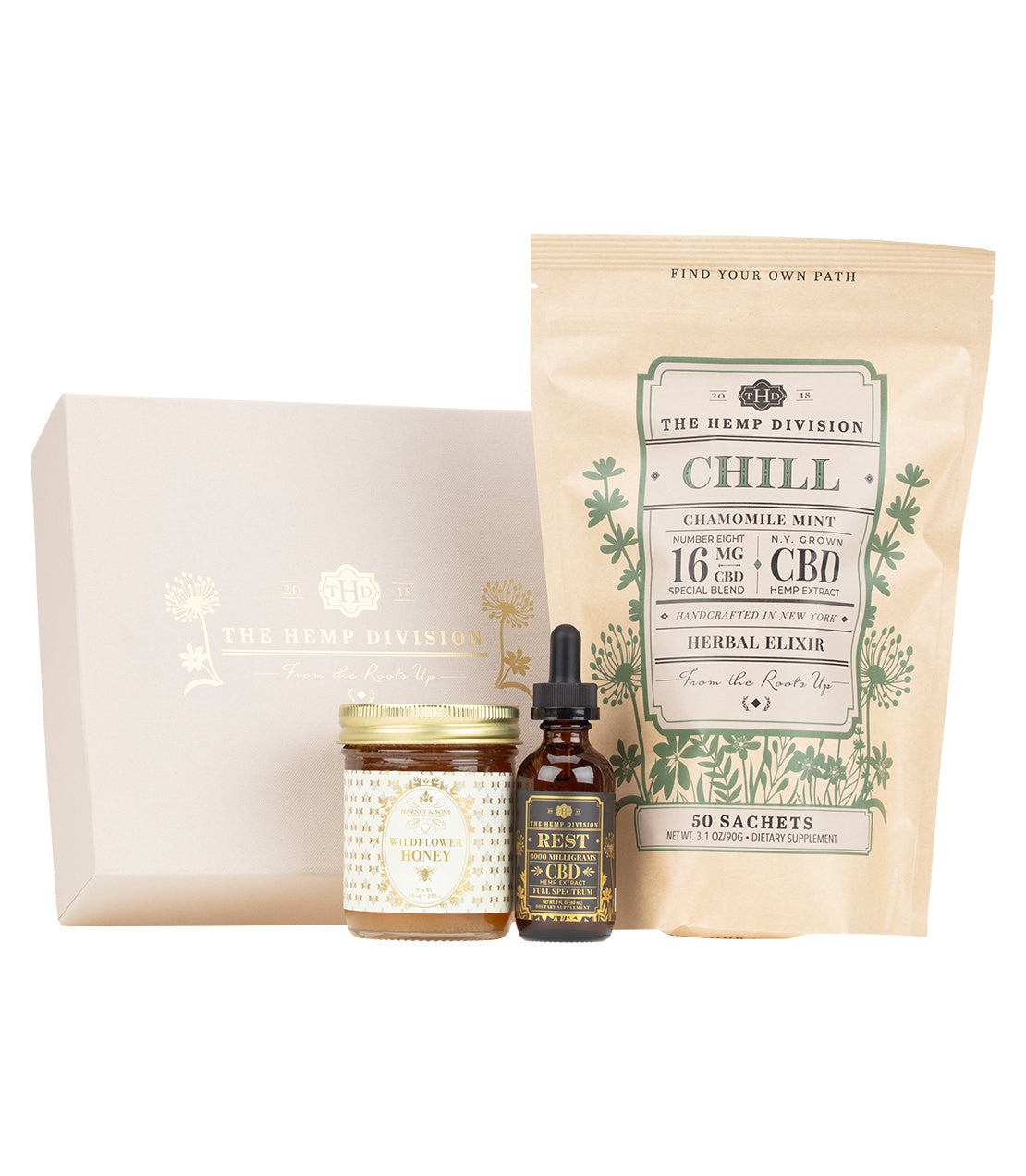 The Hemp Division- Chill & Rest Gift Set- On White