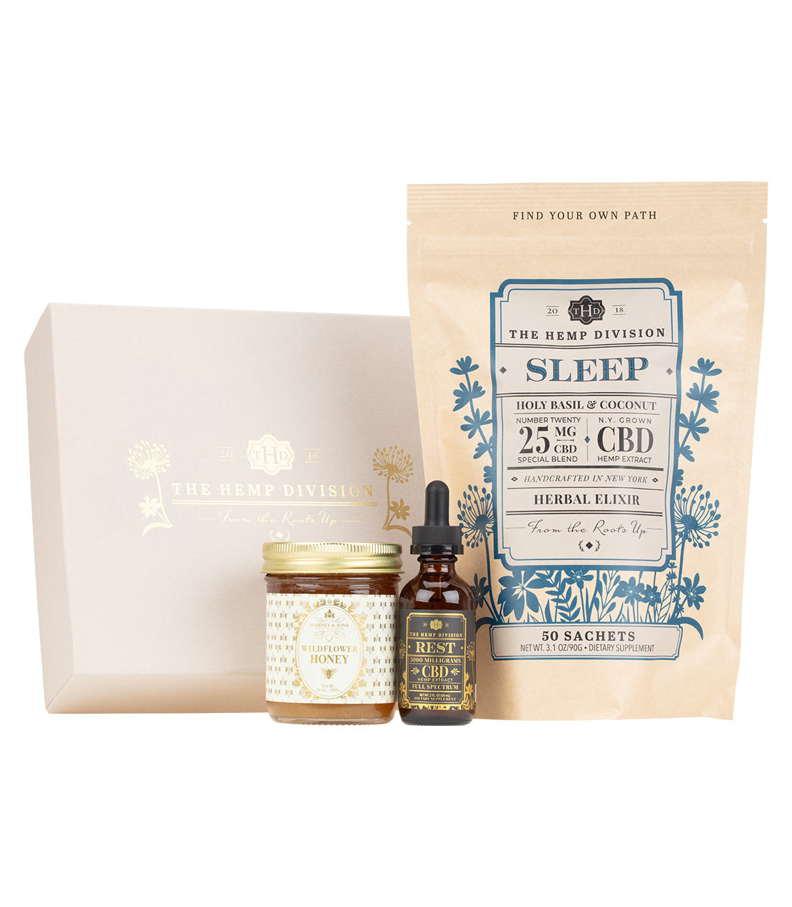 The Hemp Division- Sleep & Rest Gift Set- On White