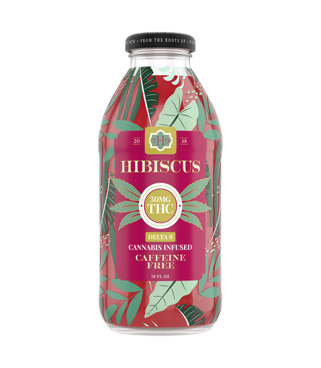 The Hemp Division- Hibiscus- Delta 9 Cannabis Infused- 30 MG THC- 16 fl oz Bottle-
