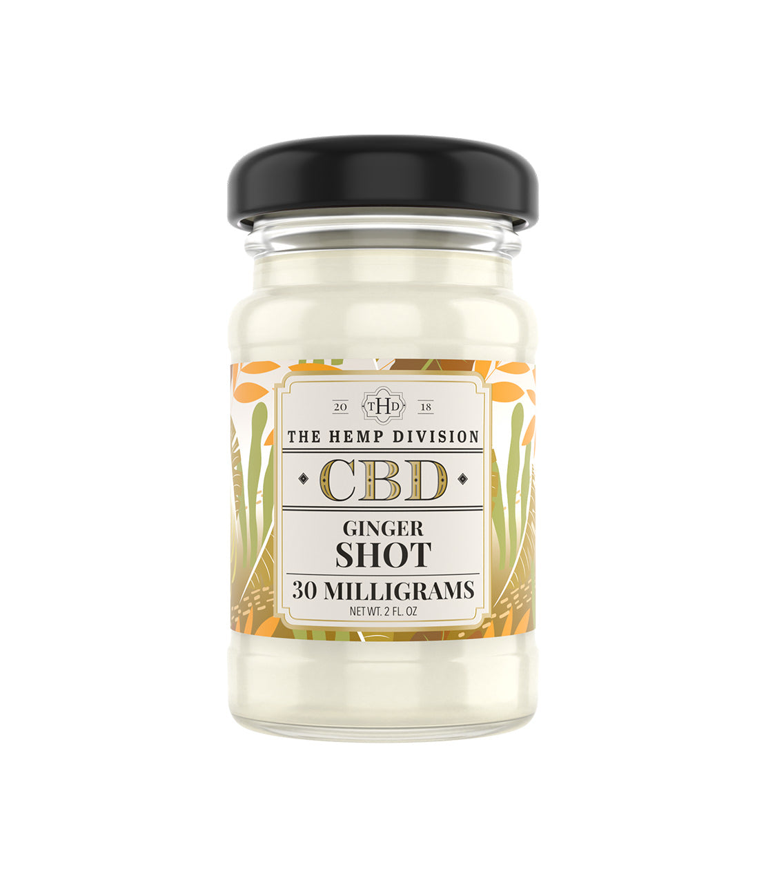 The Hemp Division- 2 fl. OZ Ginger Shot Bottle- 30 Milligrams CBD