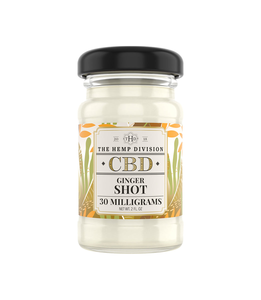 Ginger Shot – 30 Mg CBD | Caffeine-Free | 2 Oz | 8 Shots Per Case