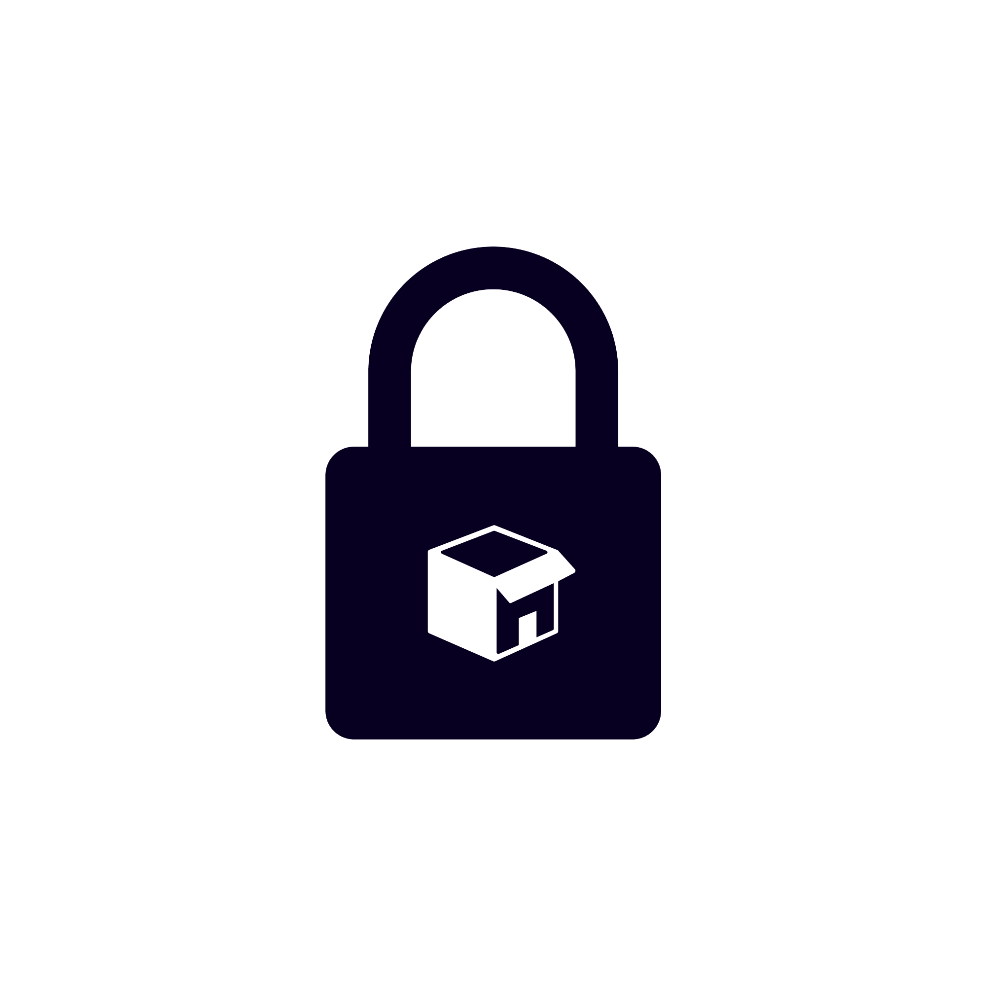 Icon of a padlock with a package symbol, representing ShipInsure package protection for secure shipping.