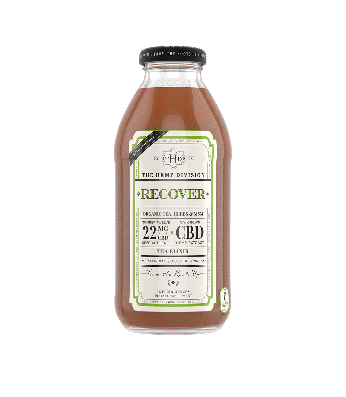 Recover Case of 12 - Organic Tea, Herbs & MSM - 22 MG CBD