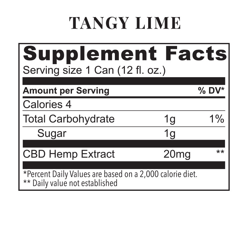 Tangy Lime Sparkling Elixir – 20 MG CBD